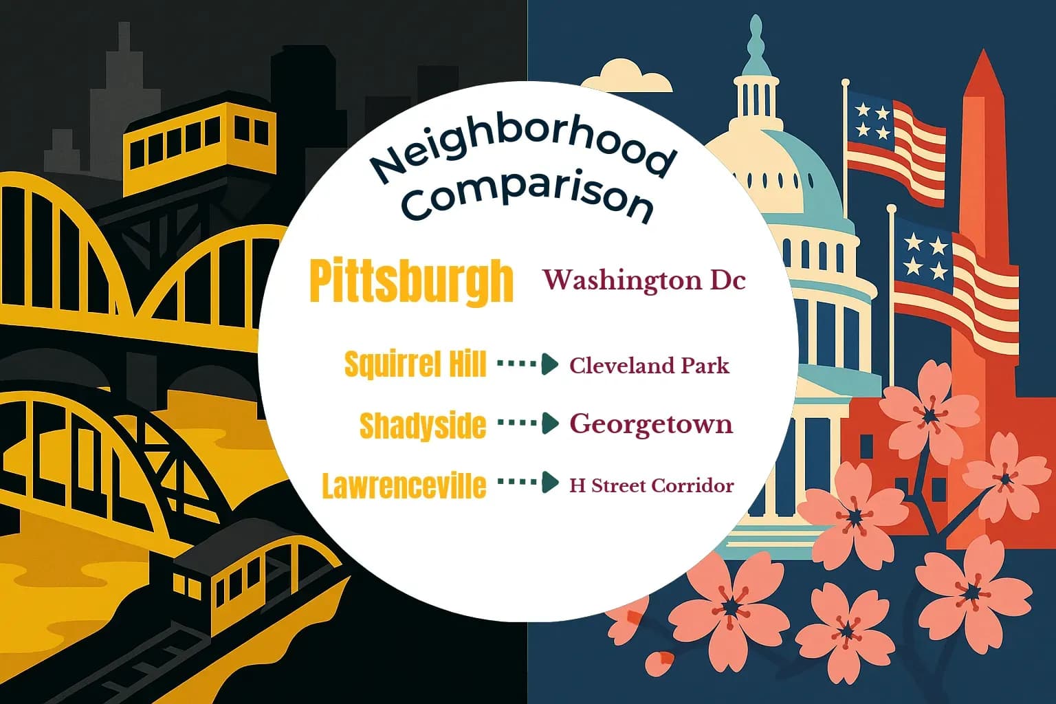 Pittsburgh vs Washington DC Neighborhood Comparison