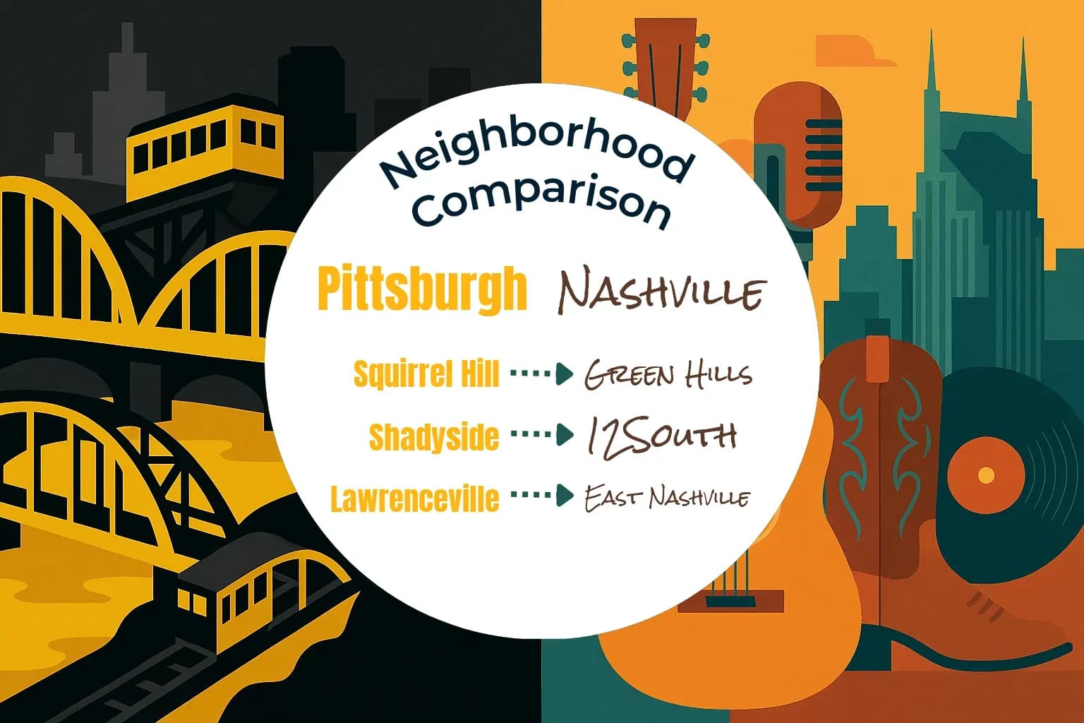 Pittsburgh vs Nashville Neighborhood Comparison