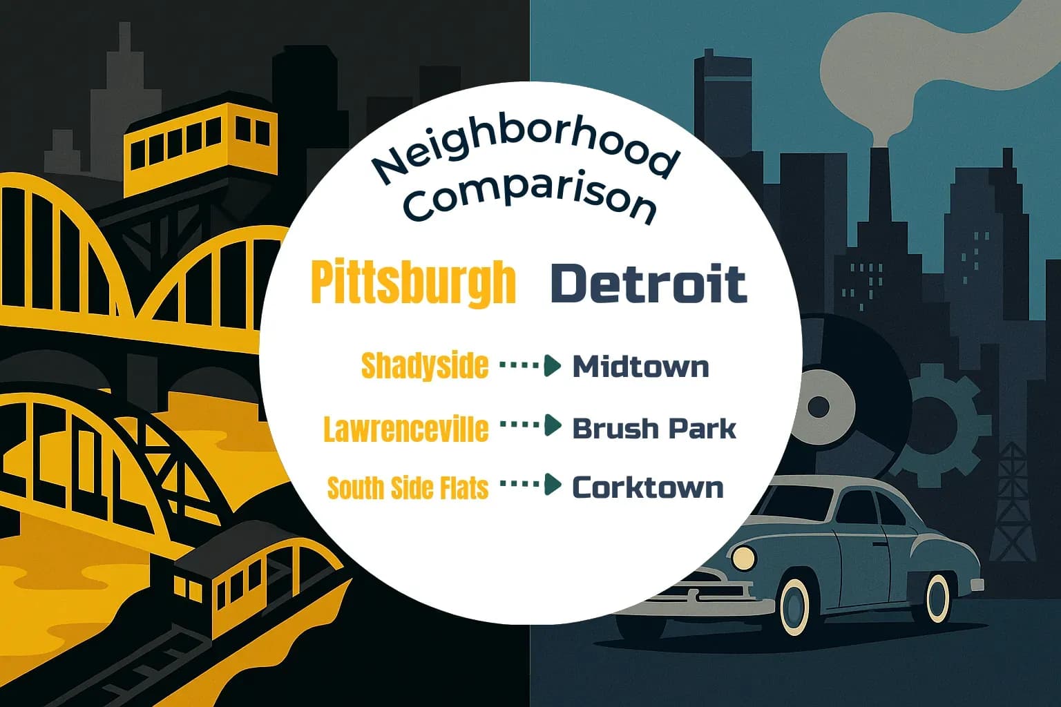 Pittsburgh vs Detroit Neighborhood Comparison