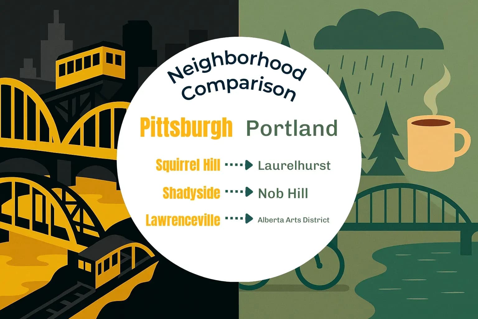 Pittsburgh vs Portland Neighborhood Comparison