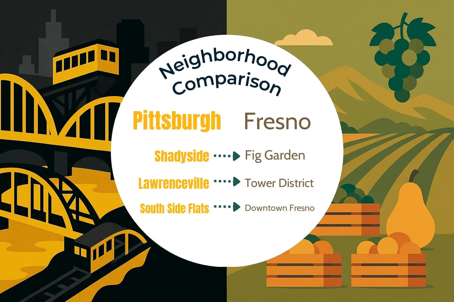 Pittsburgh vs Fresno Neighborhood Comparison