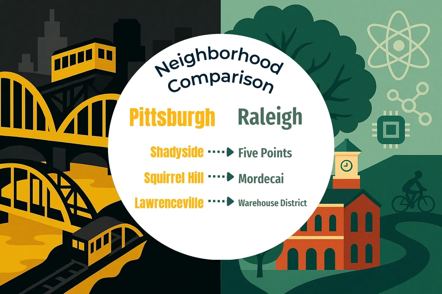 Pittsburgh vs Raleigh Neighborhood Comparison