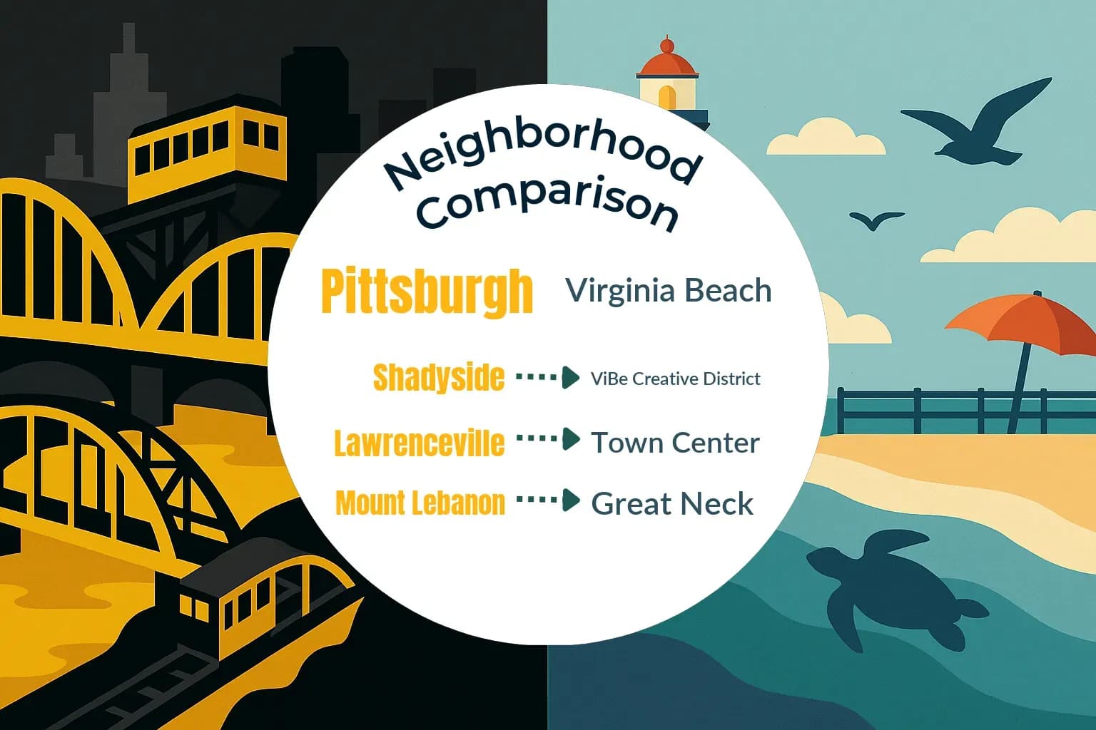 Pittsburgh vs Virginia Beach Neighborhood Comparison