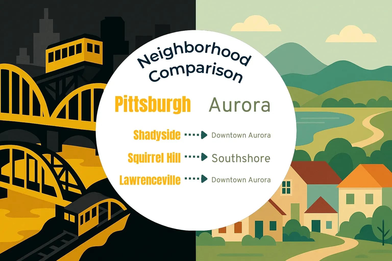 Pittsburgh vs Aurora Neighborhood Comparison