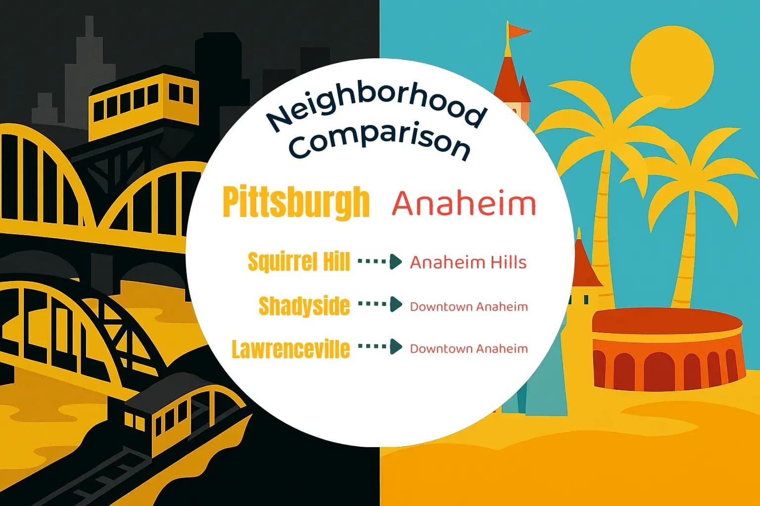 Pittsburgh vs Anaheim Neighborhood Comparison