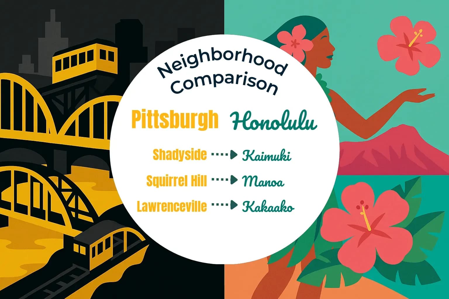 Pittsburgh vs Honolulu Neighborhood Comparison