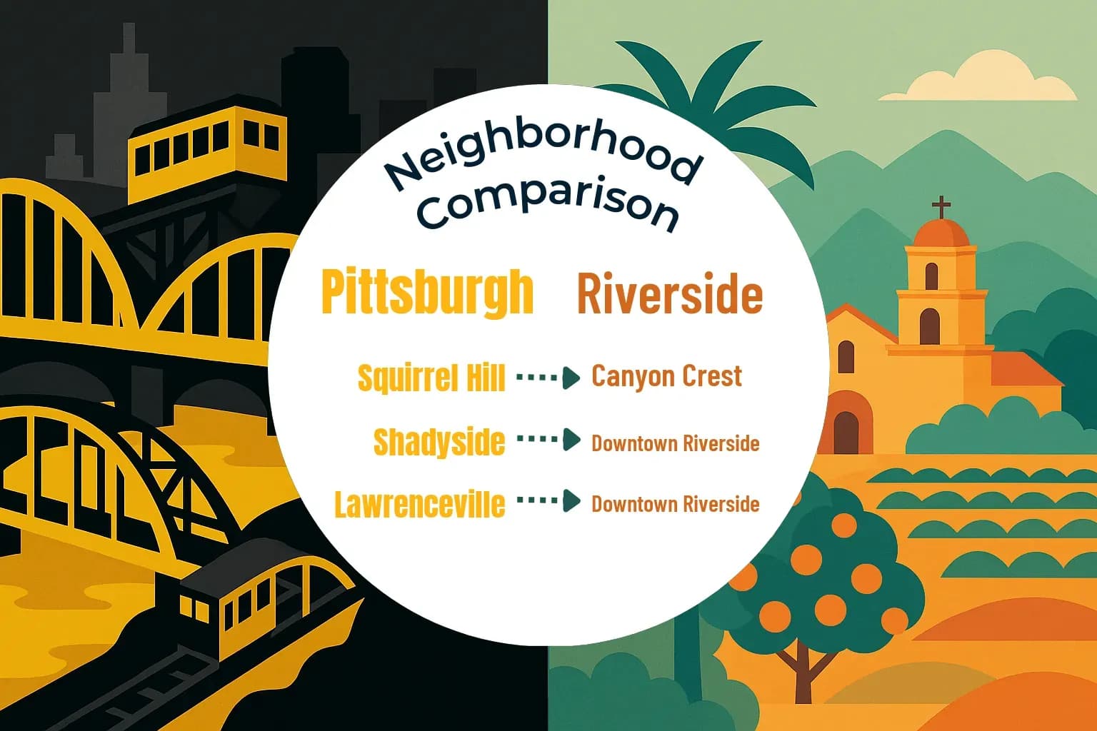Pittsburgh vs Riverside Neighborhood Comparison