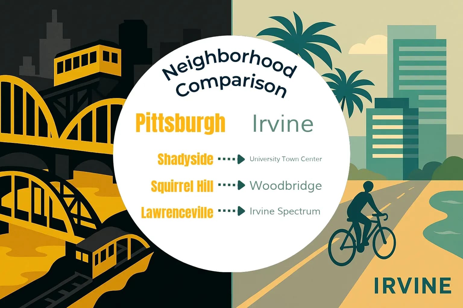 Pittsburgh vs Irvine Neighborhood Comparison