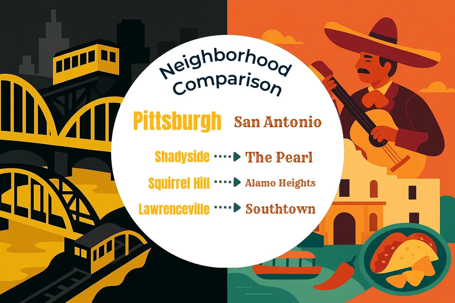 Pittsburgh vs San Antonio Neighborhood Comparison