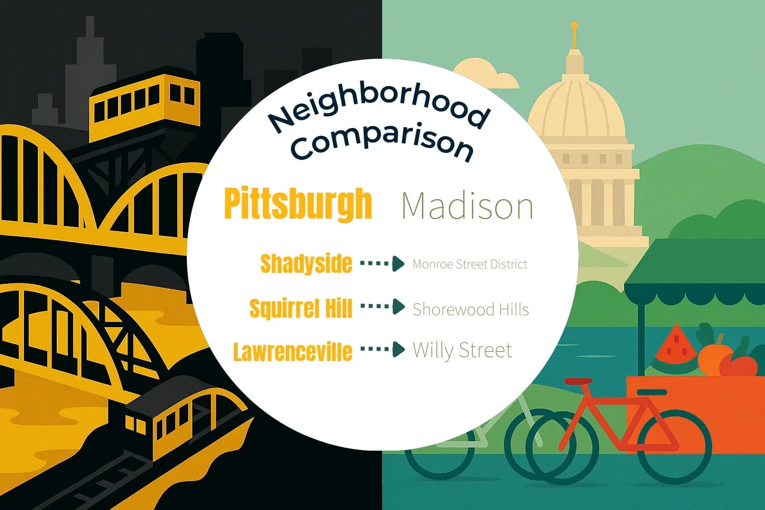 Pittsburgh vs Madison Neighborhood Comparison