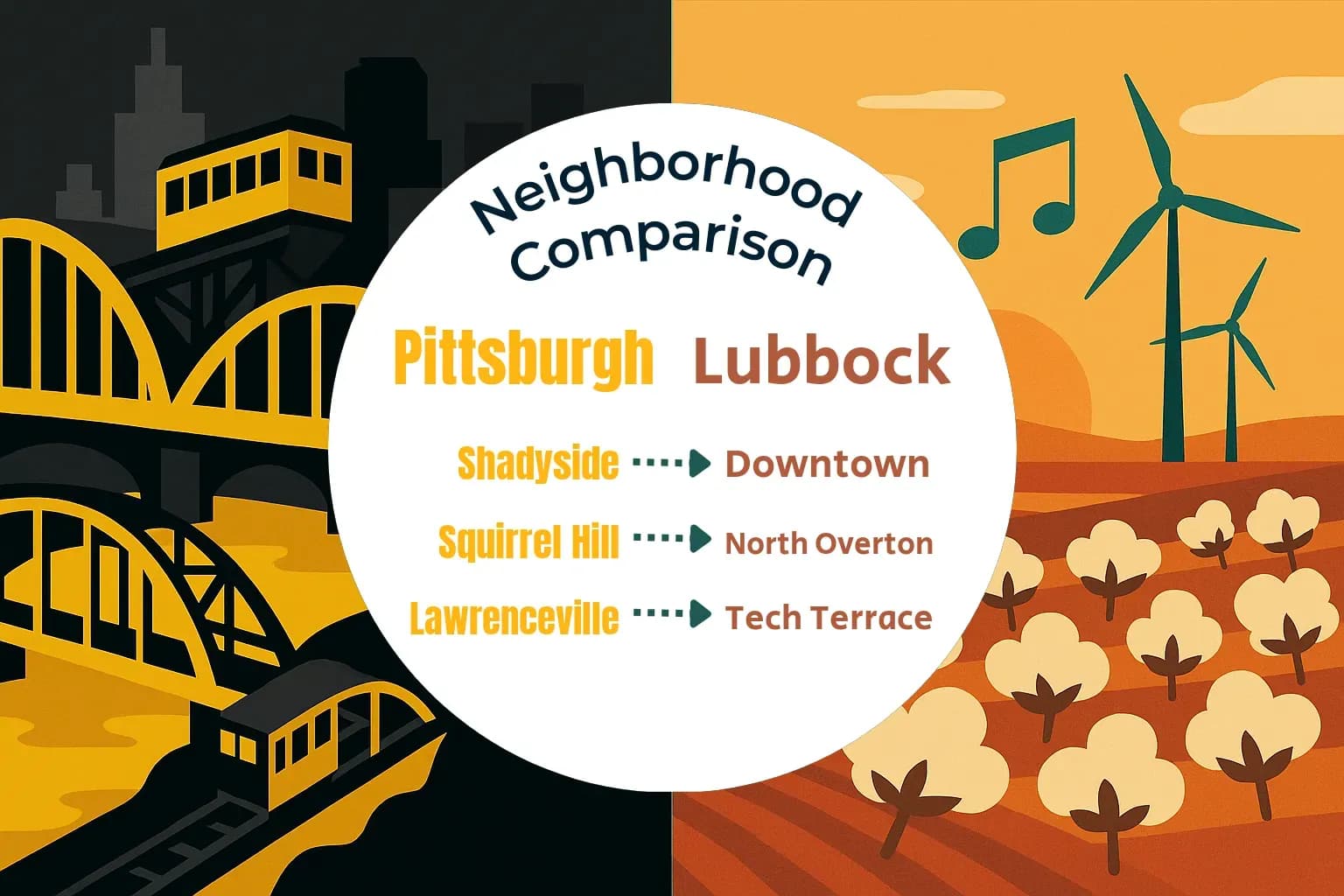 Pittsburgh vs Lubbock Neighborhood Comparison