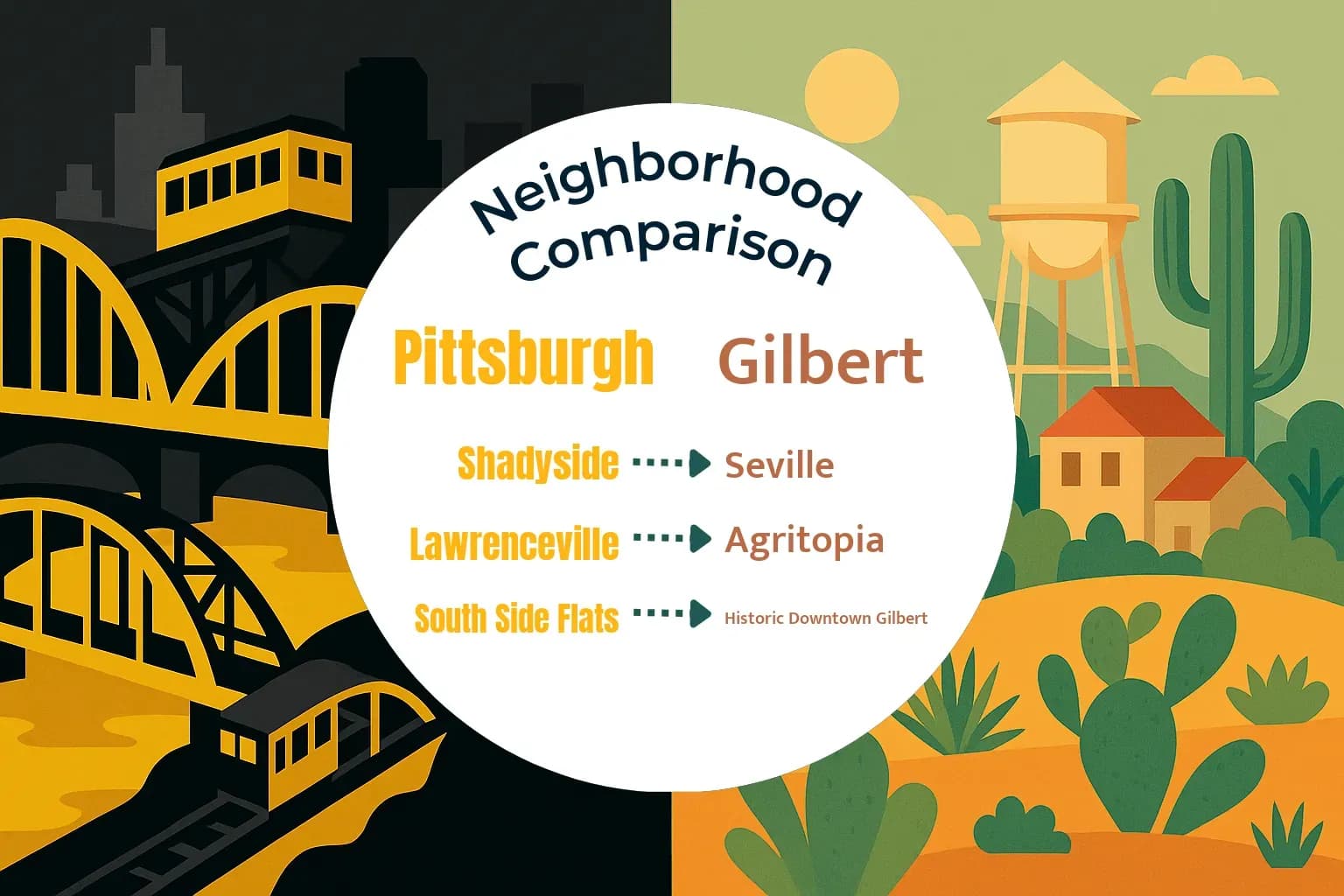 Pittsburgh vs Gilbert Neighborhood Comparison