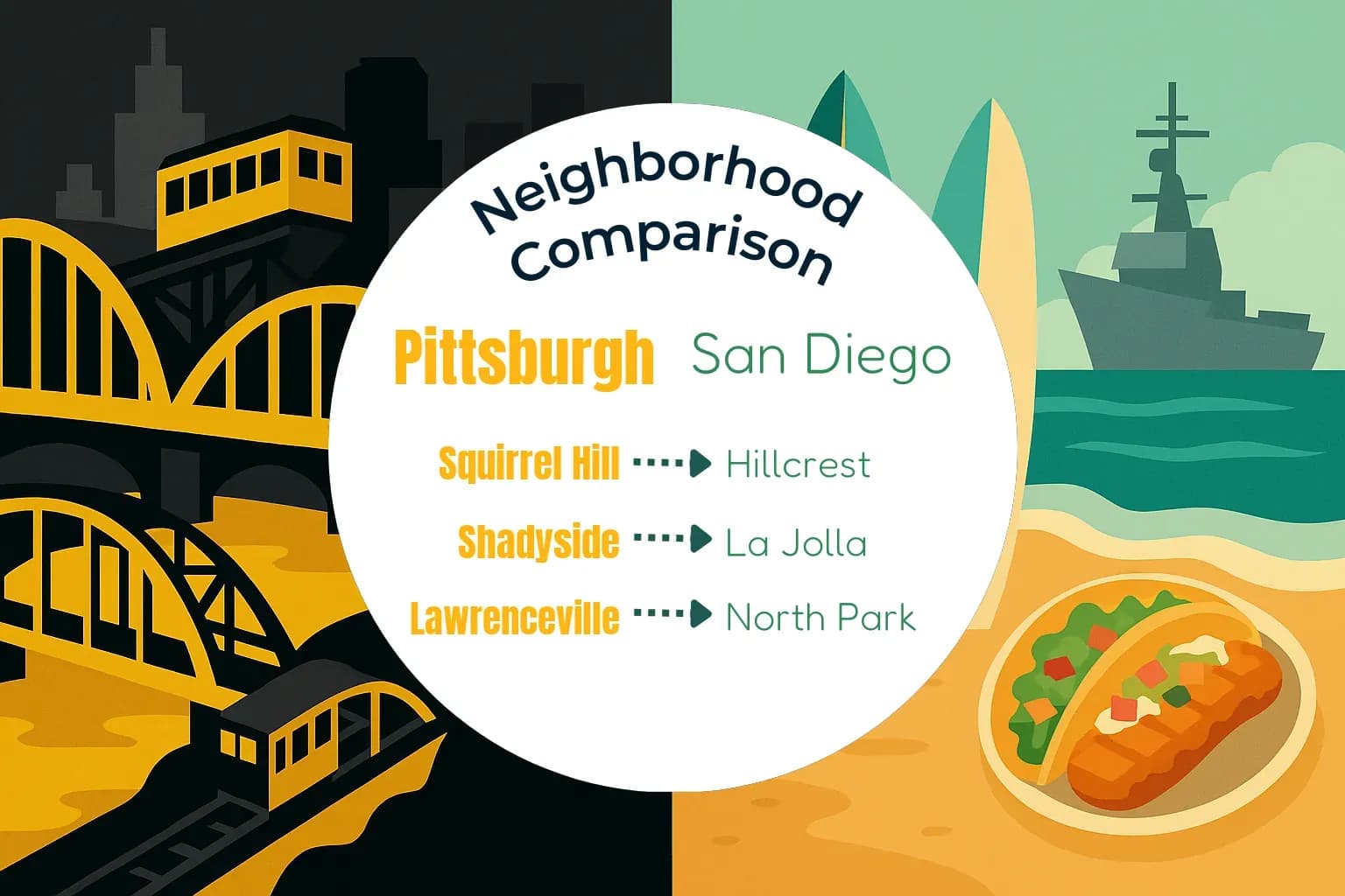 Pittsburgh vs San Diego Neighborhood Comparison