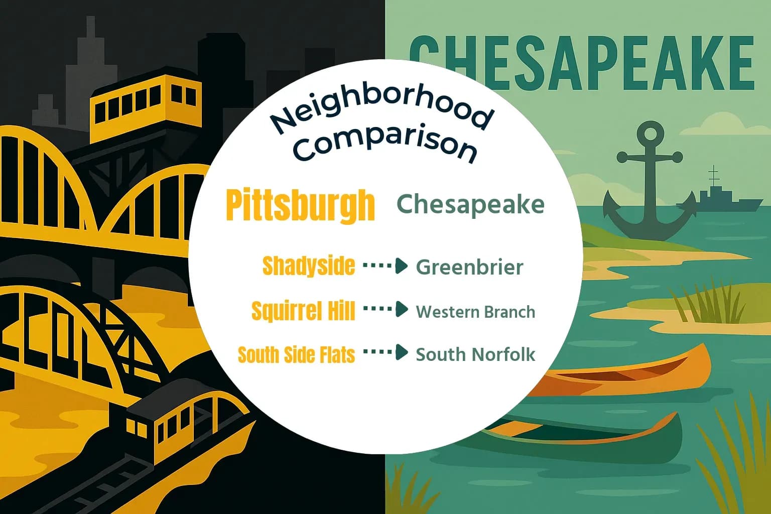 Pittsburgh vs Chesapeake Neighborhood Comparison