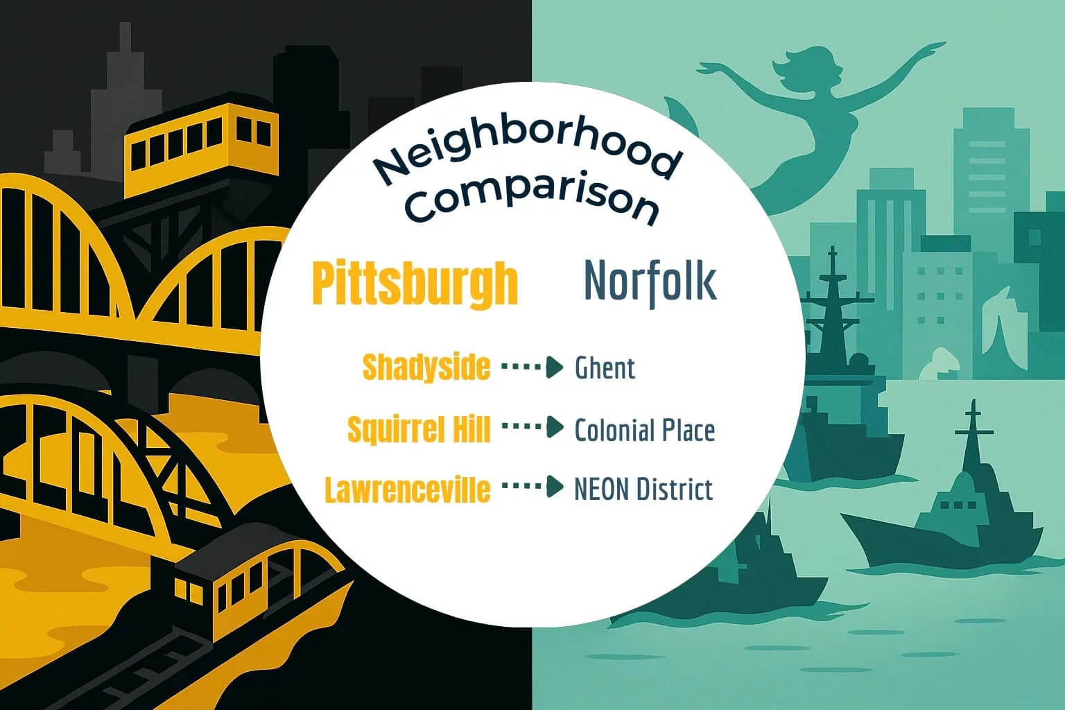 Pittsburgh vs Norfolk Neighborhood Comparison