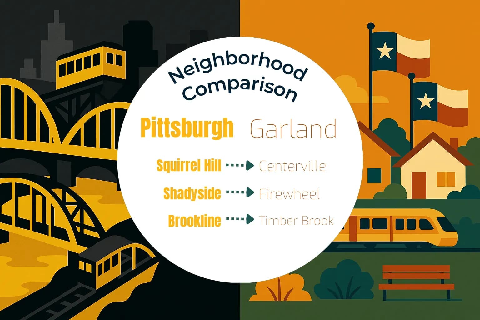 Pittsburgh vs Garland Neighborhood Comparison