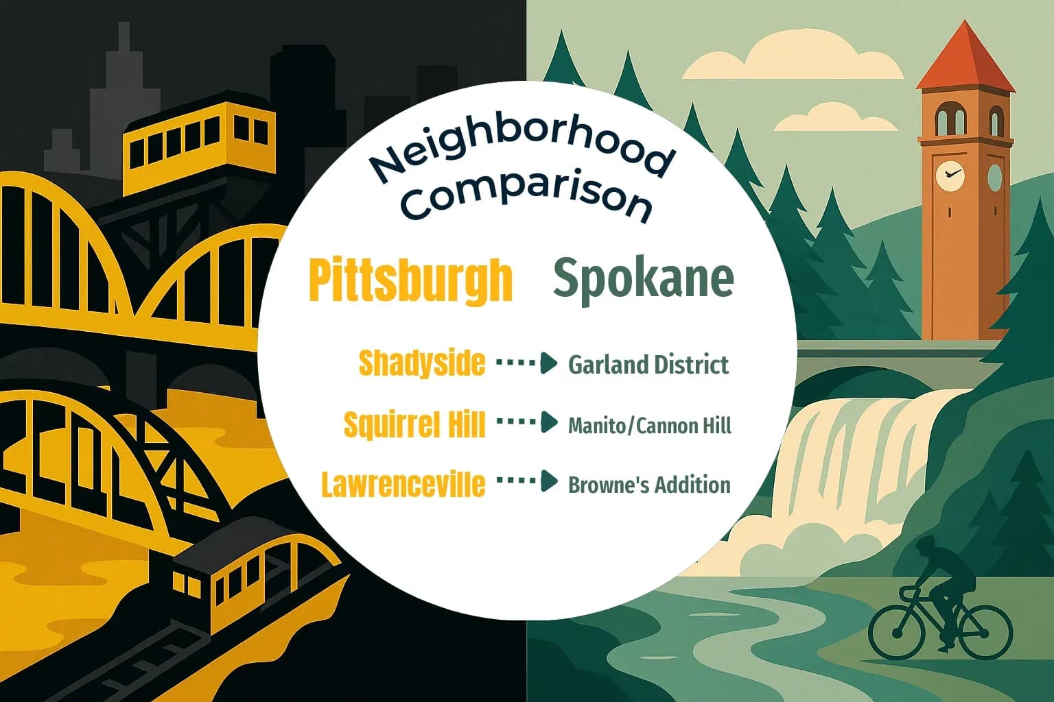 Pittsburgh vs Spokane Neighborhood Comparison