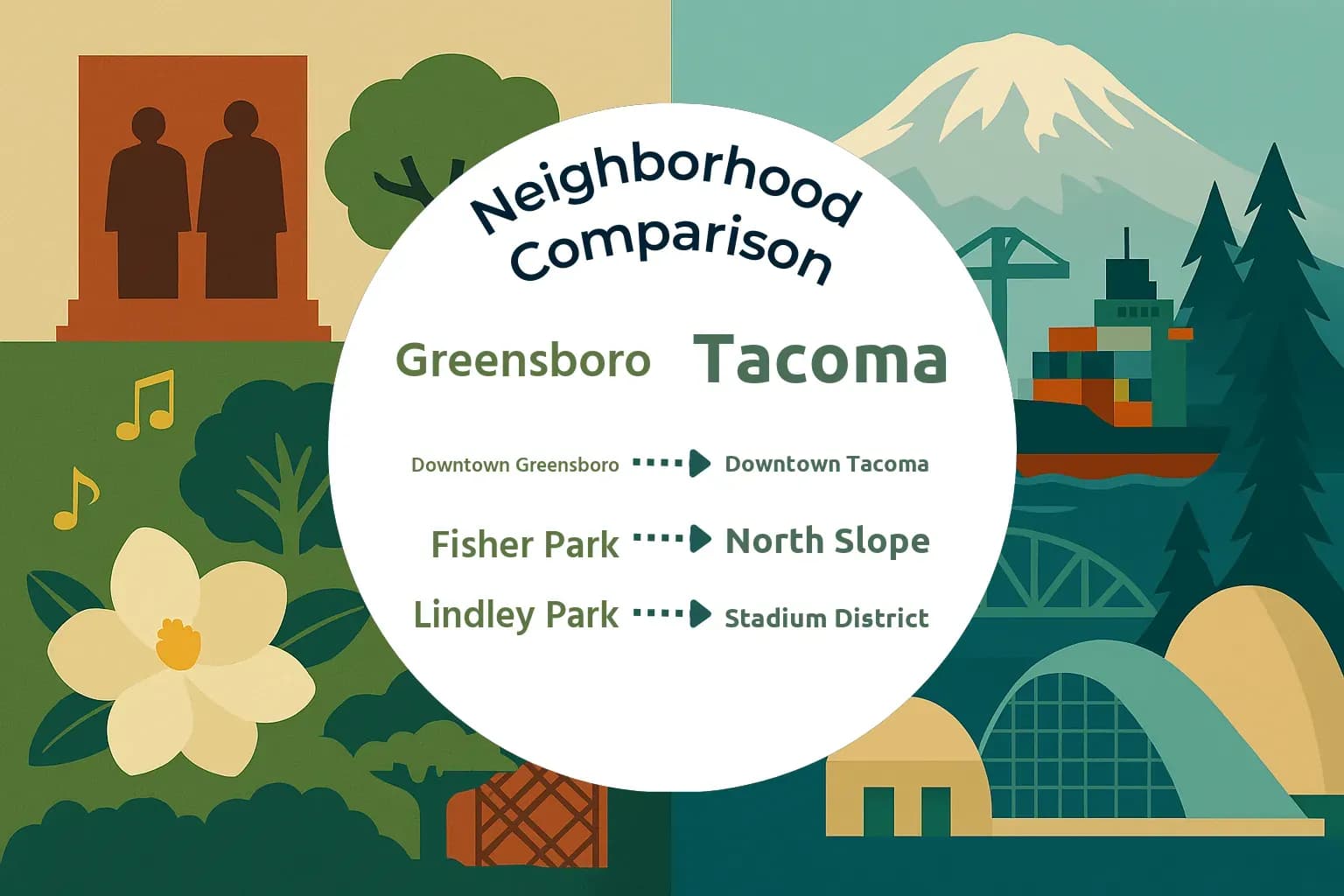 Greensboro vs Tacoma Neighborhood Comparison