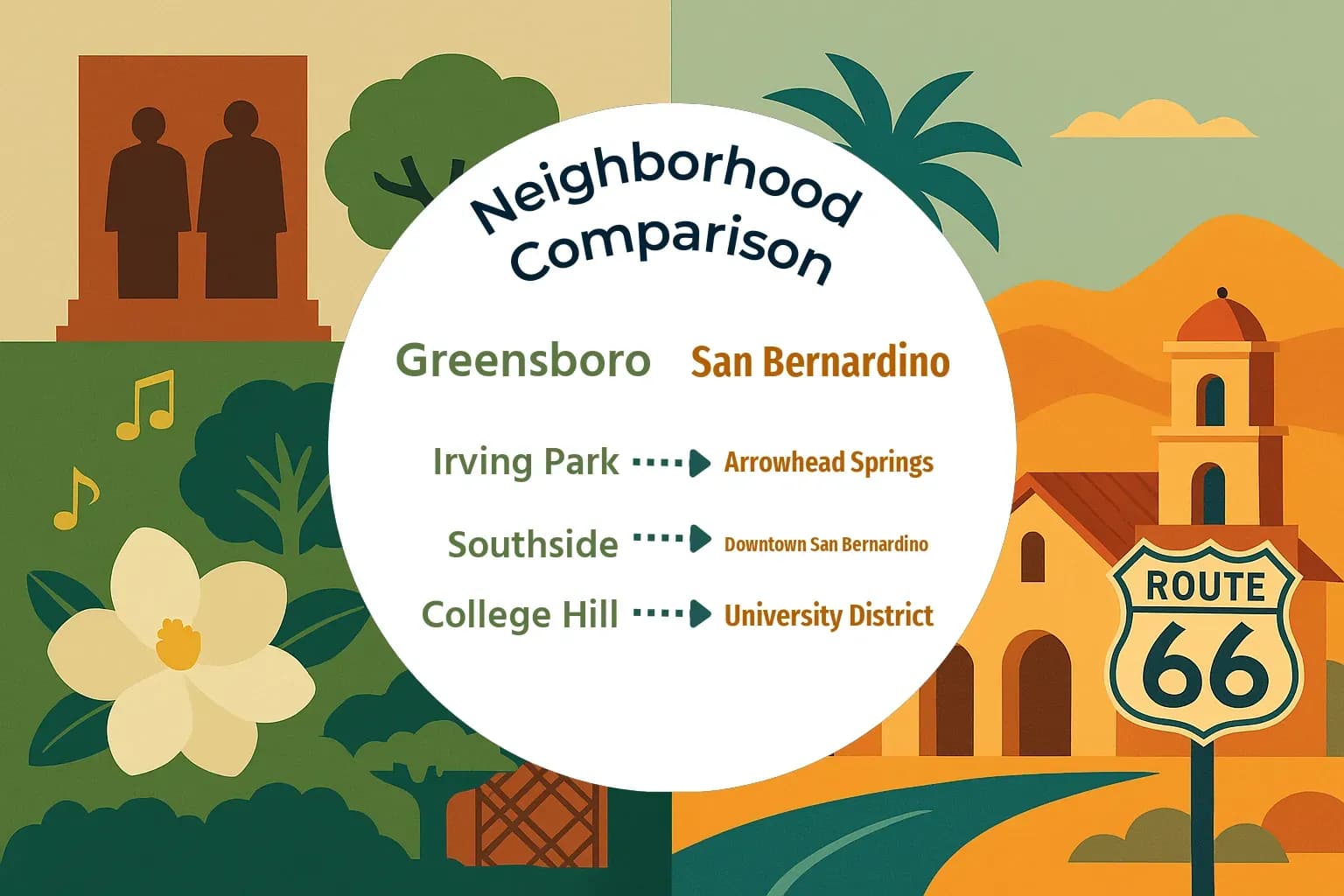 Greensboro vs San Bernardino Neighborhood Comparison