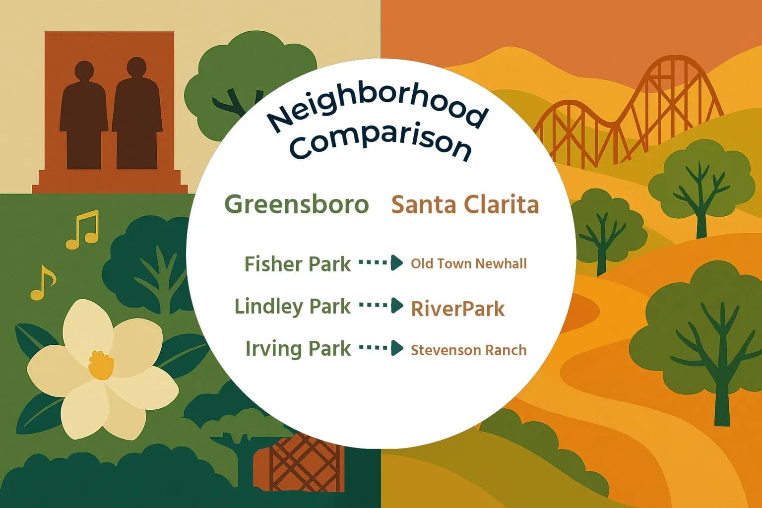 Greensboro vs Santa Clarita Neighborhood Comparison