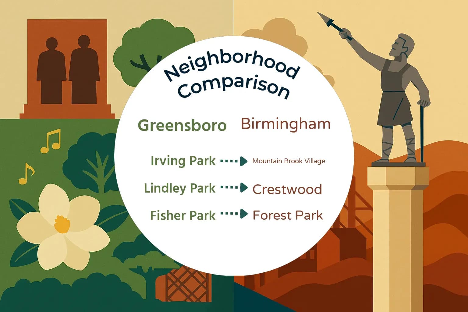 Greensboro vs Birmingham Neighborhood Comparison