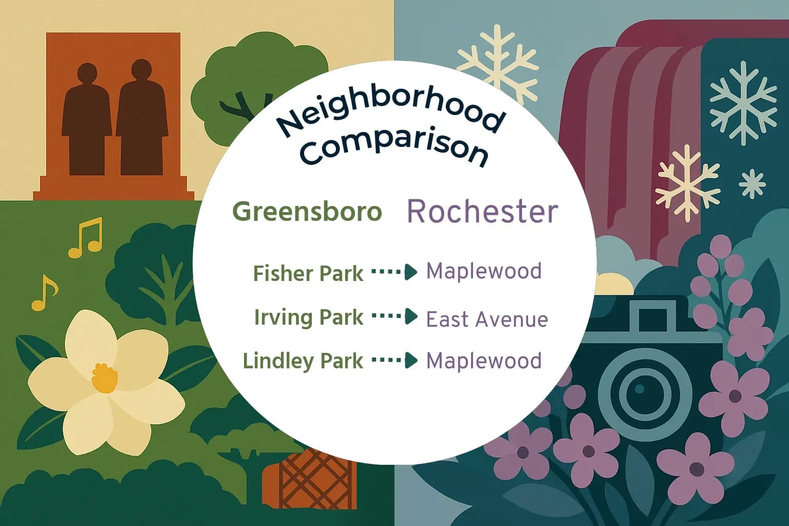 Greensboro vs Rochester Neighborhood Comparison
