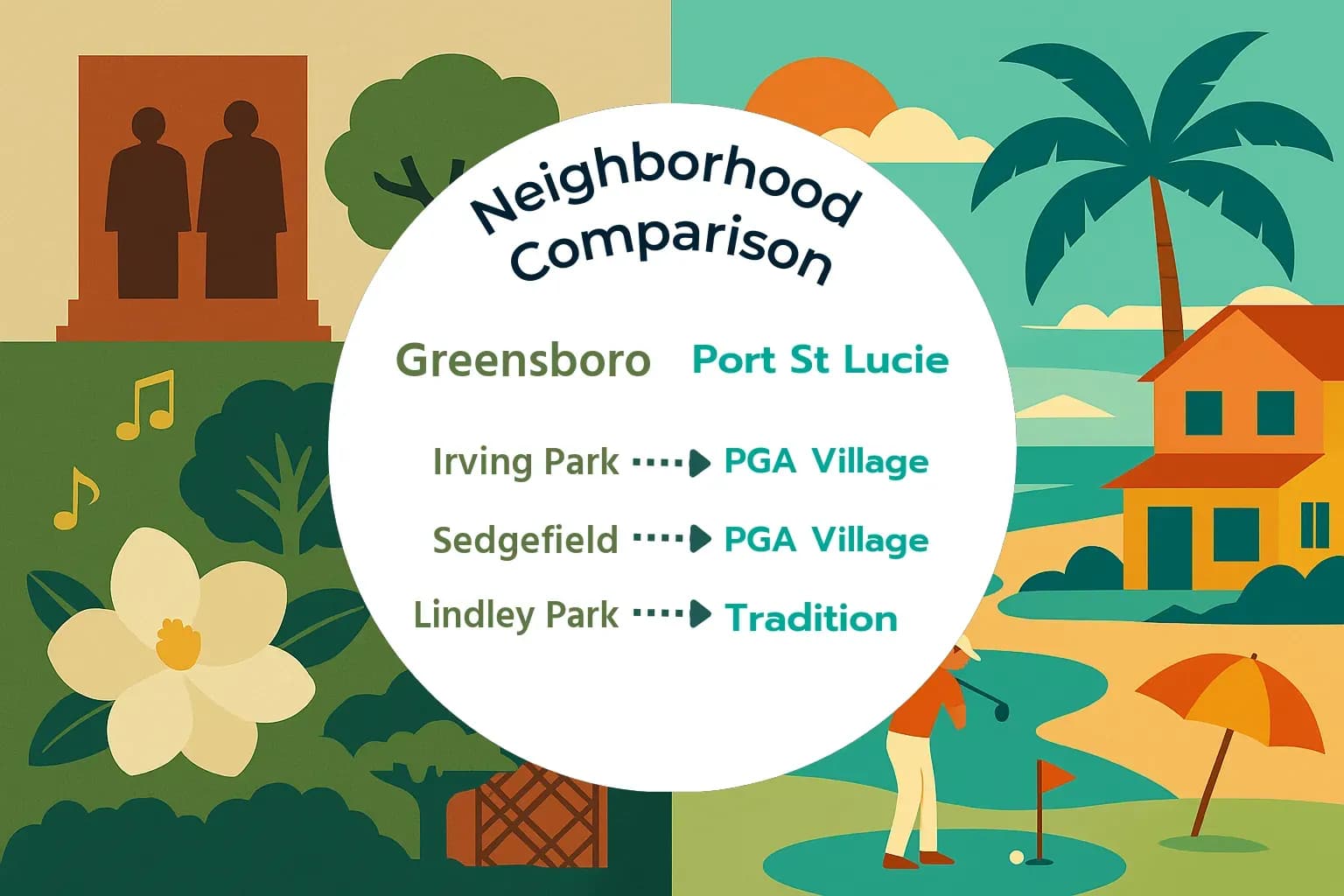 Greensboro vs Port St. Lucie Neighborhood Comparison