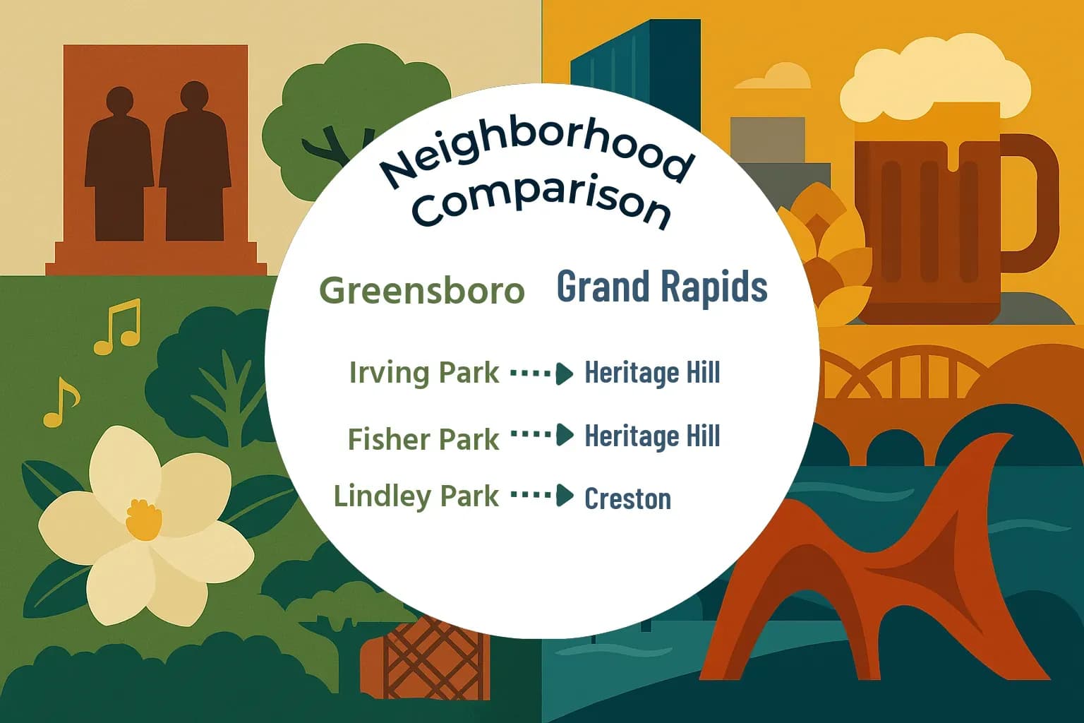 Greensboro vs Grand Rapids Neighborhood Comparison