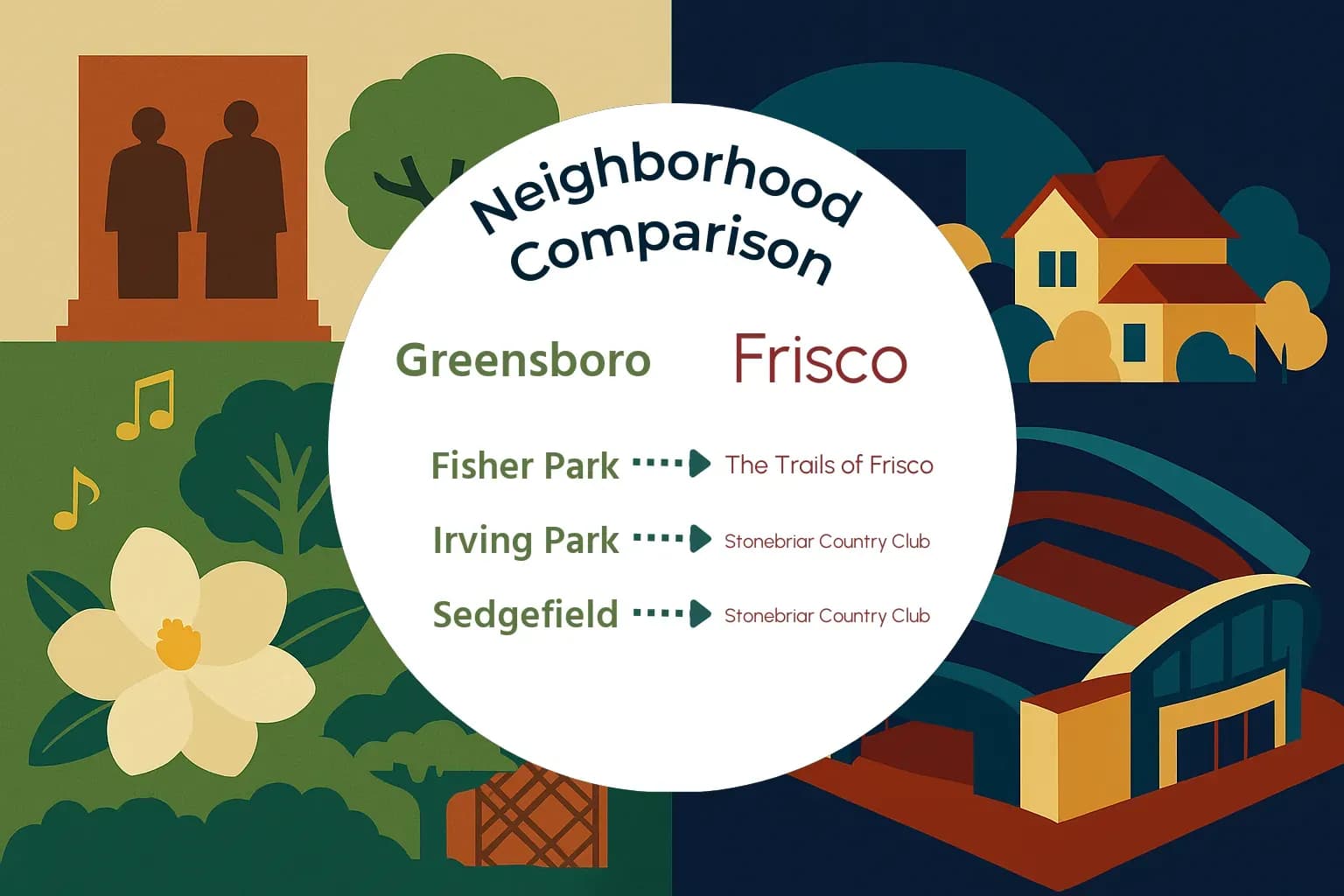 Greensboro vs Frisco Neighborhood Comparison