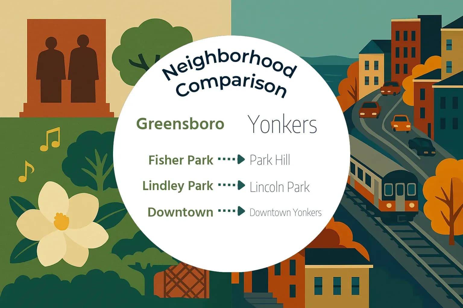 Greensboro vs Yonkers Neighborhood Comparison