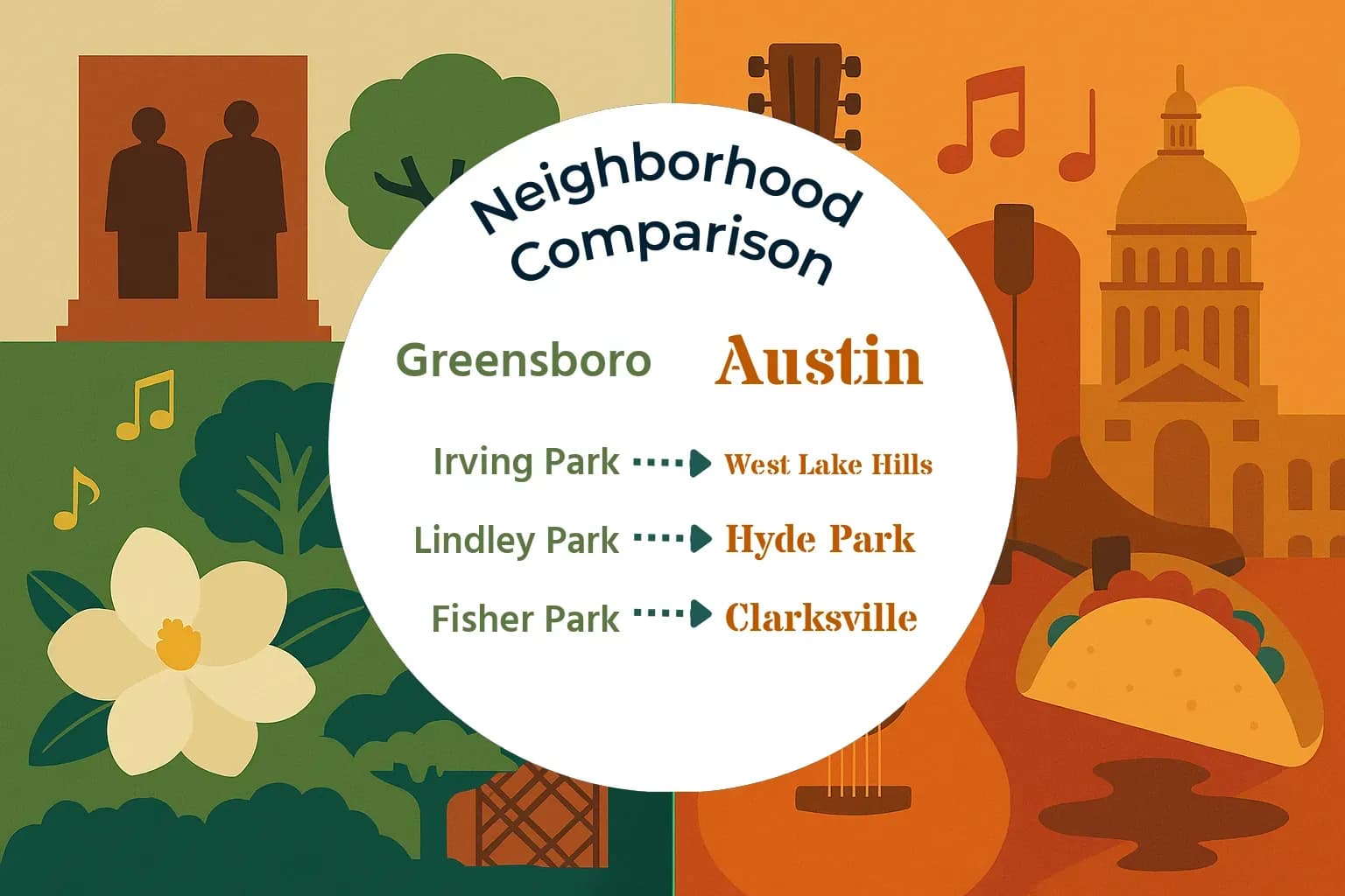 Greensboro vs Austin Neighborhood Comparison