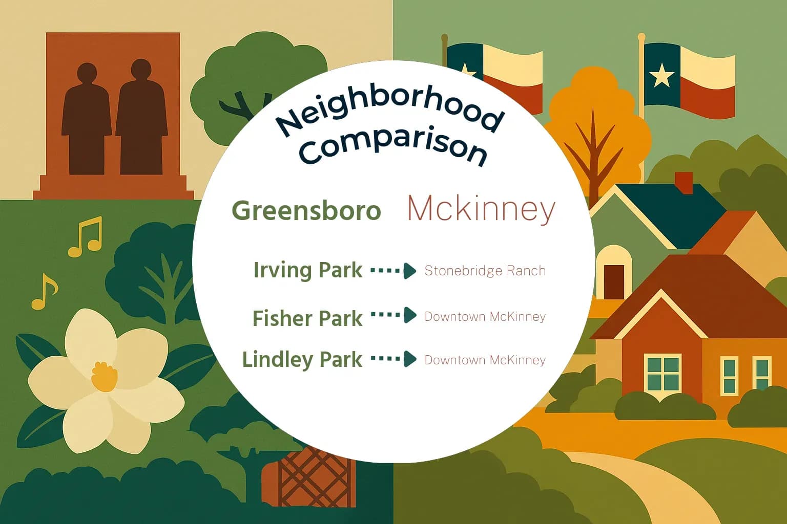 Greensboro vs Mckinney Neighborhood Comparison