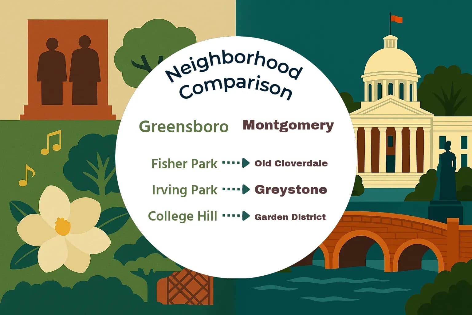 Greensboro vs Montgomery Neighborhood Comparison