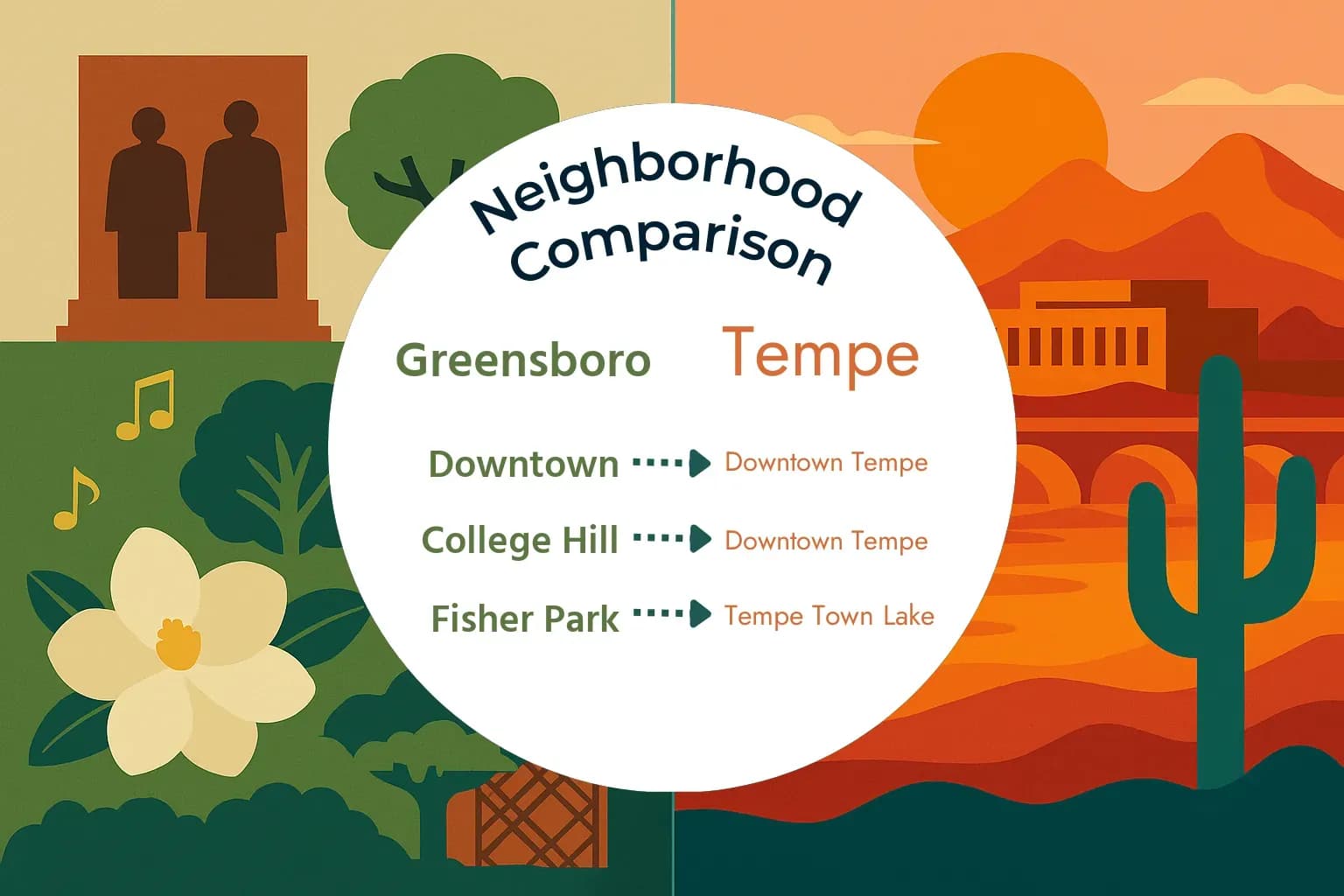 Greensboro vs Tempe Neighborhood Comparison