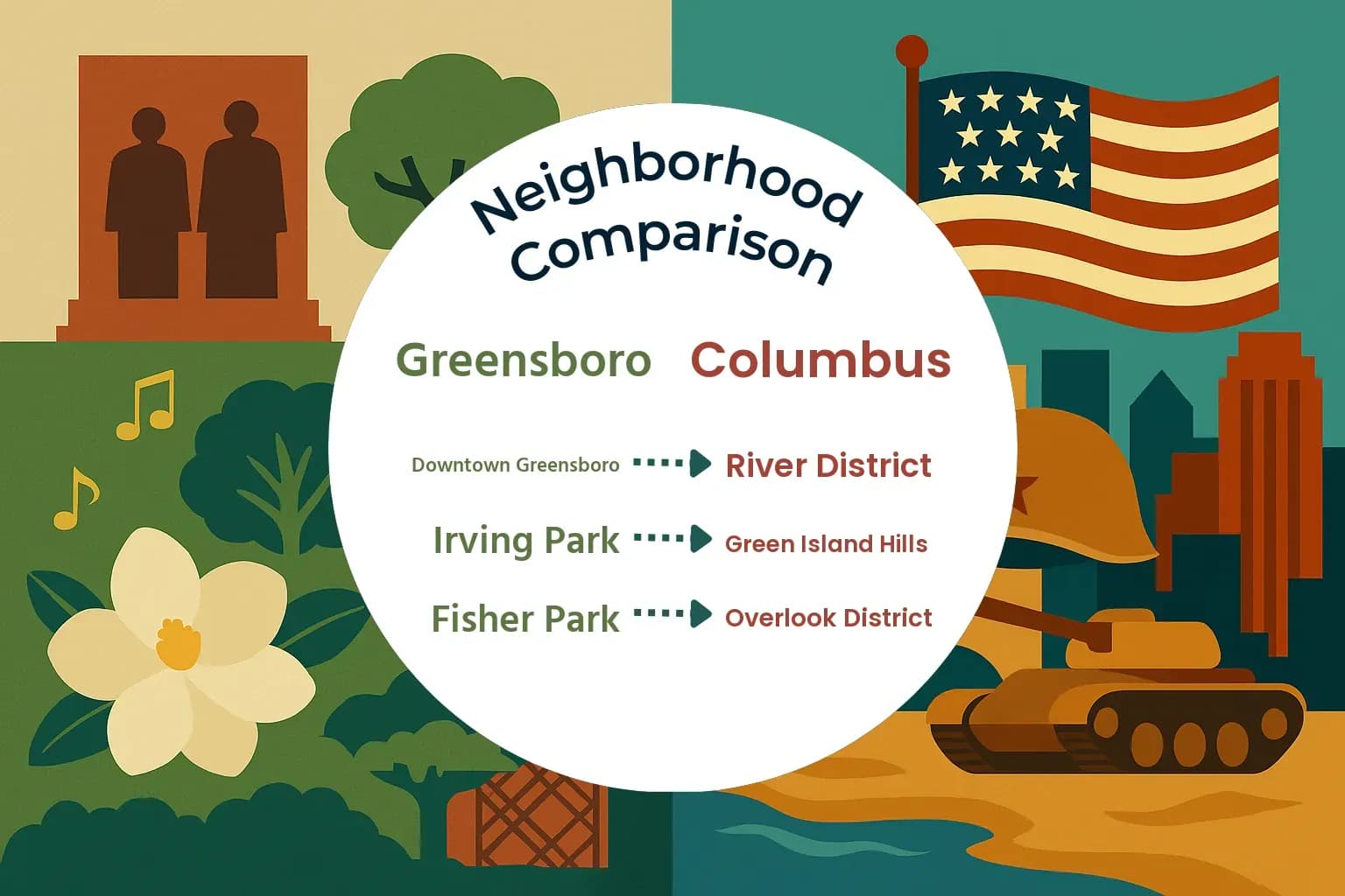 Greensboro vs Columbus Neighborhood Comparison