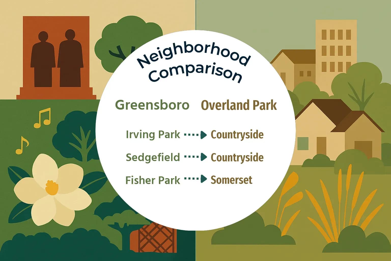 Greensboro vs Overland Park Neighborhood Comparison