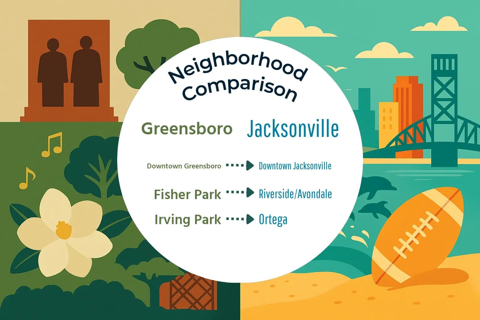 Greensboro vs Jacksonville Neighborhood Comparison