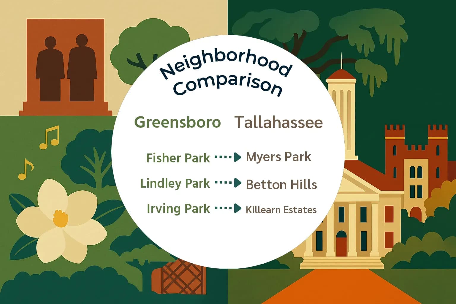 Greensboro vs Tallahassee Neighborhood Comparison