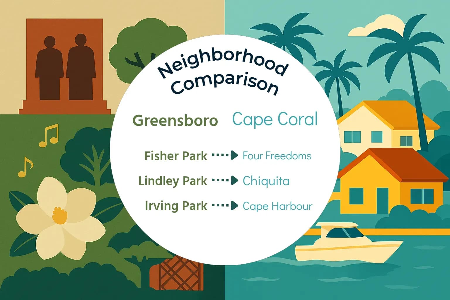 Greensboro vs Cape Coral Neighborhood Comparison