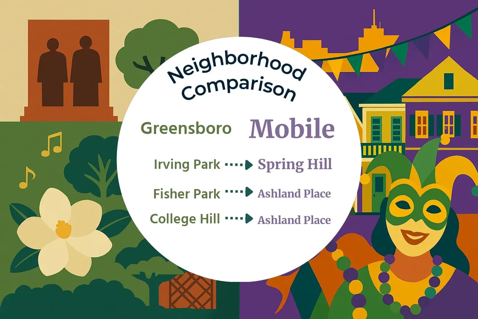 Greensboro vs Mobile Neighborhood Comparison