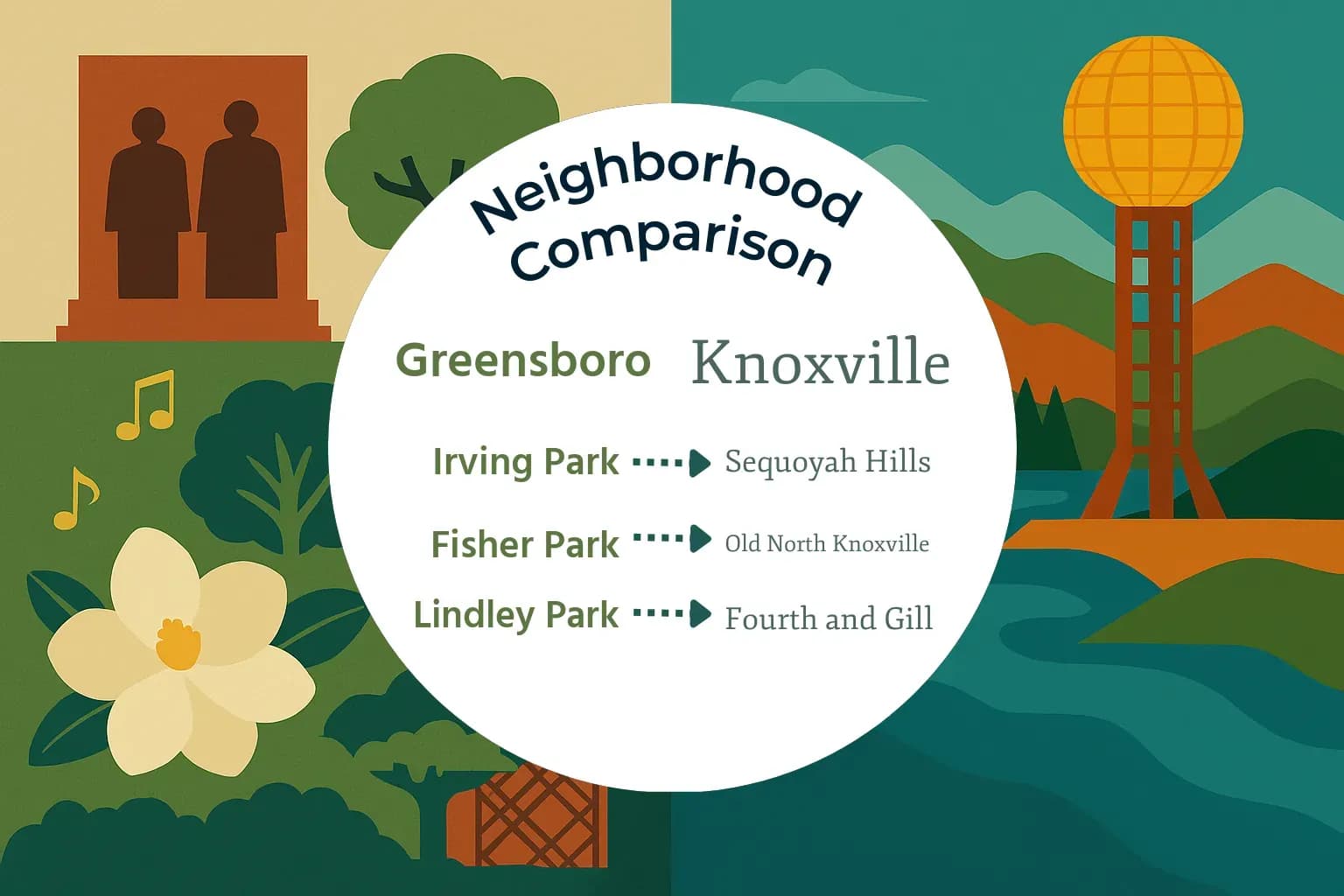 Greensboro vs Knoxville Neighborhood Comparison