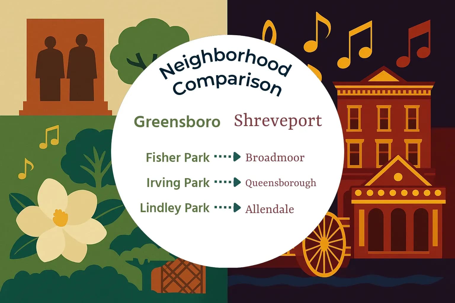 Greensboro vs Shreveport Neighborhood Comparison