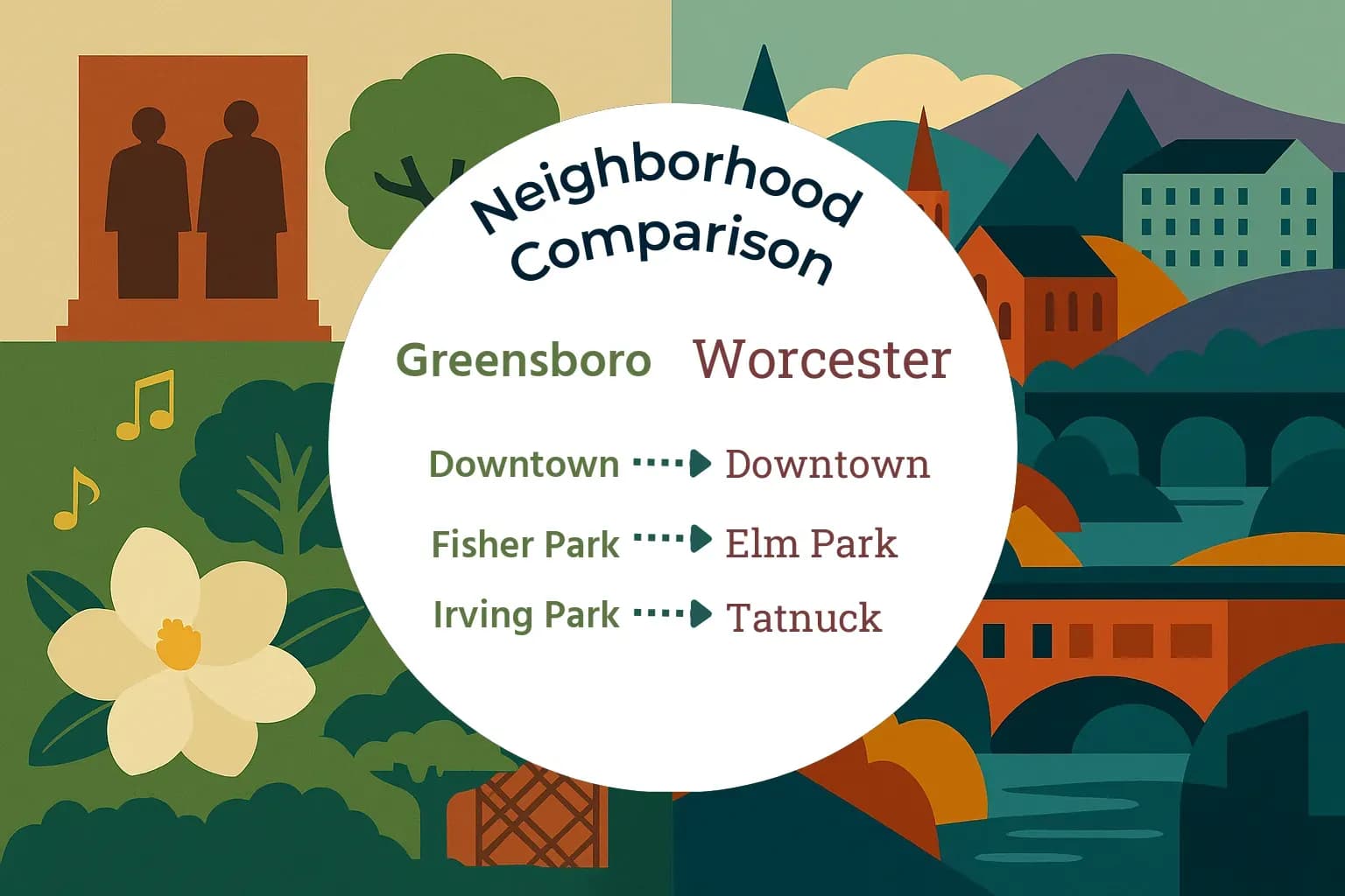 Greensboro vs Worcester Neighborhood Comparison