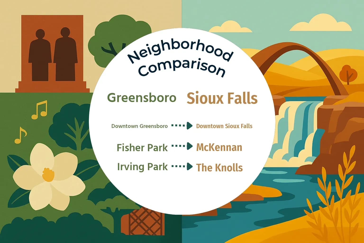 Greensboro vs Sioux Falls Neighborhood Comparison