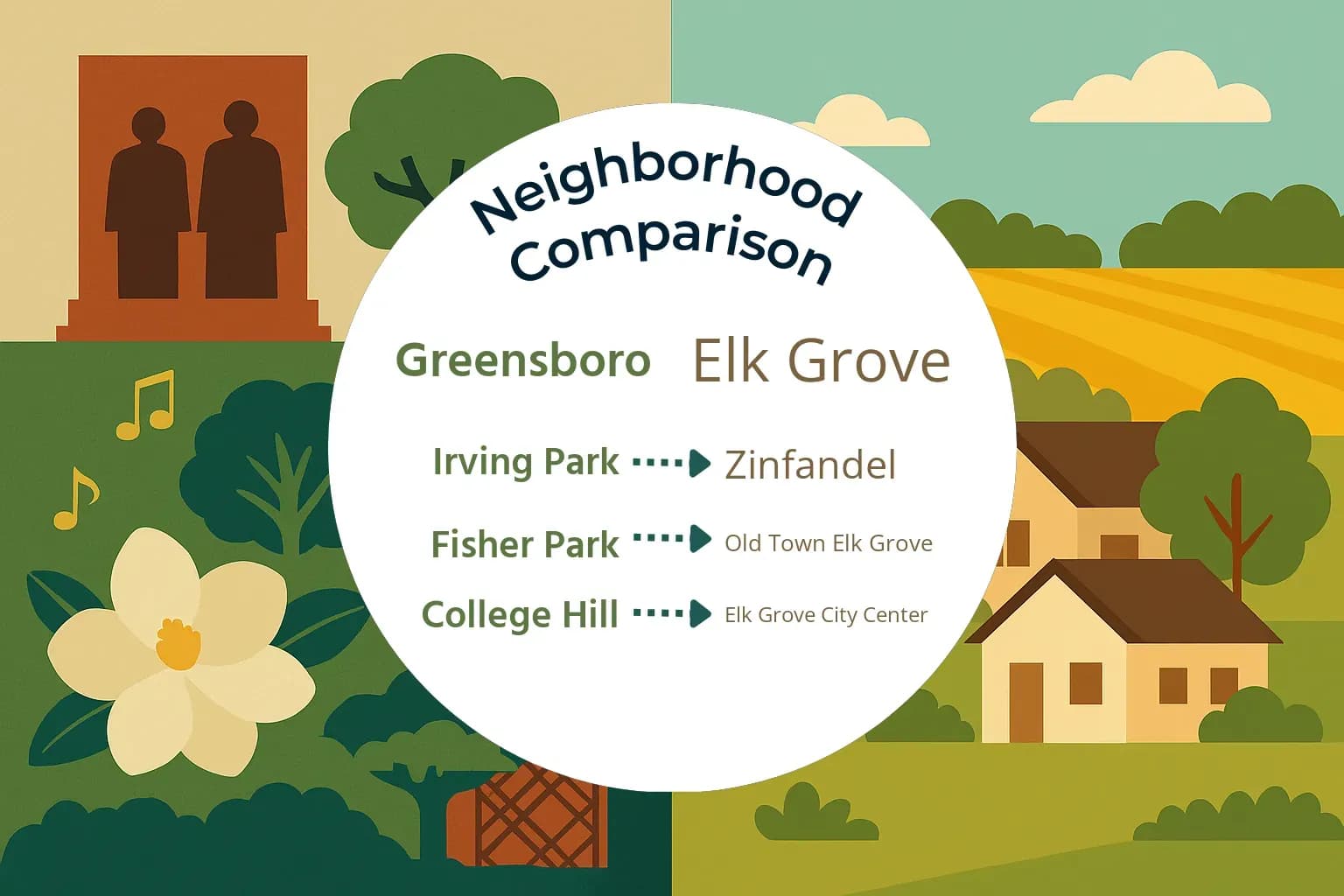 Greensboro vs Elk Grove Neighborhood Comparison