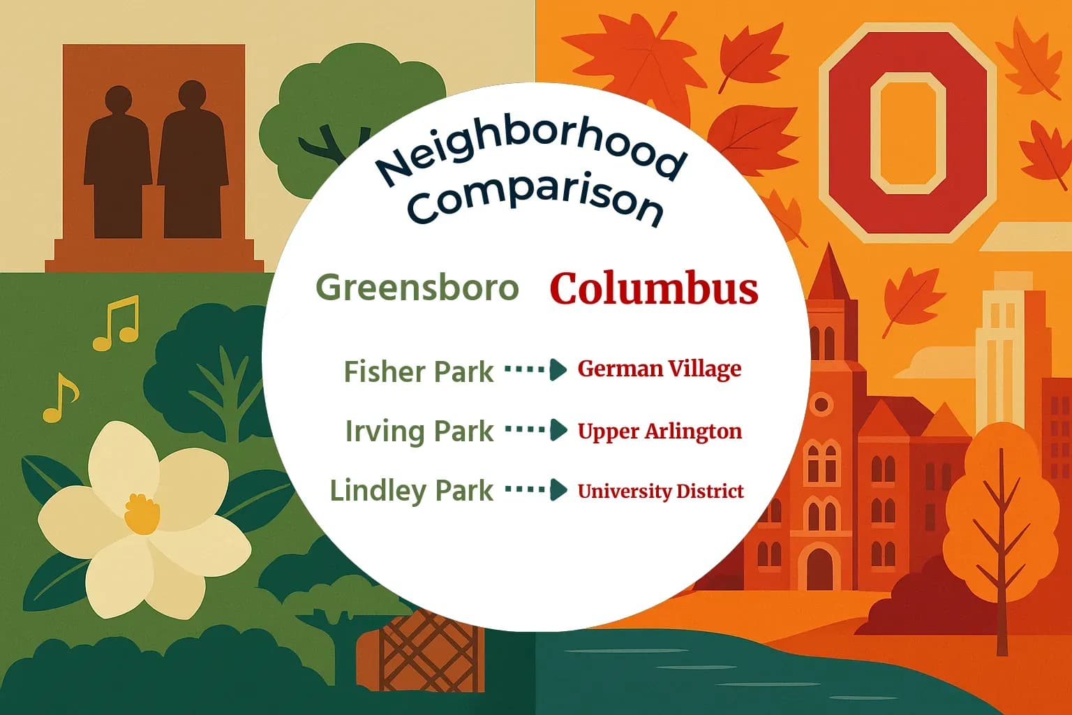Greensboro vs Columbus Neighborhood Comparison