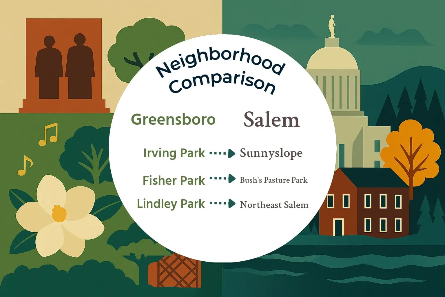 Greensboro vs Salem Neighborhood Comparison