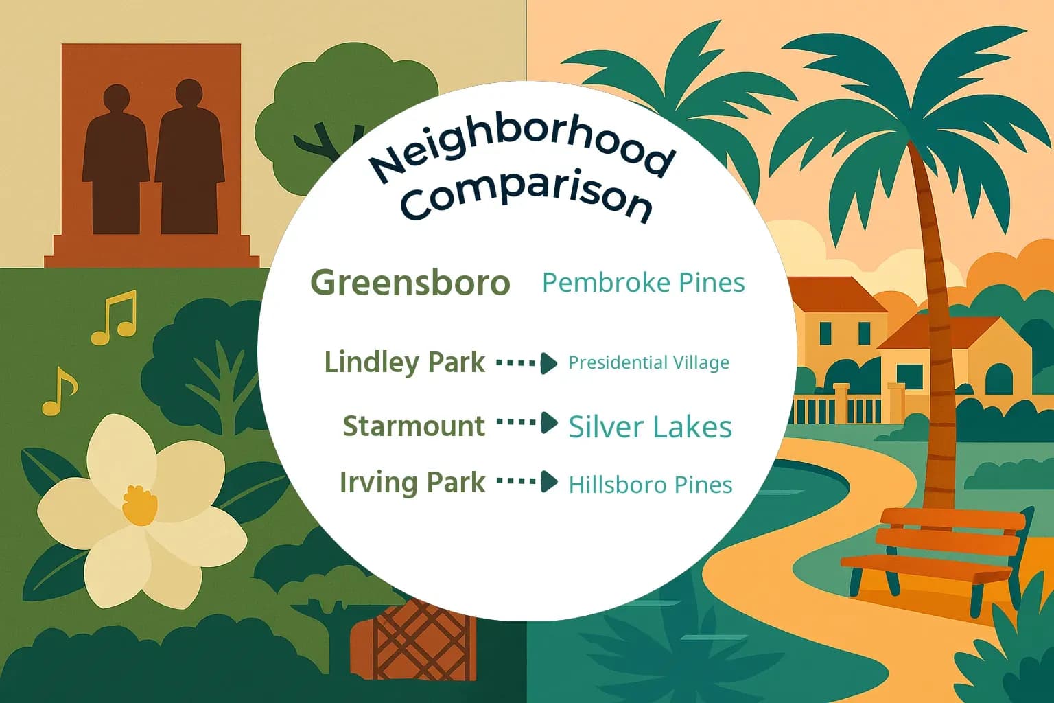 Greensboro vs Pembroke Pines Neighborhood Comparison