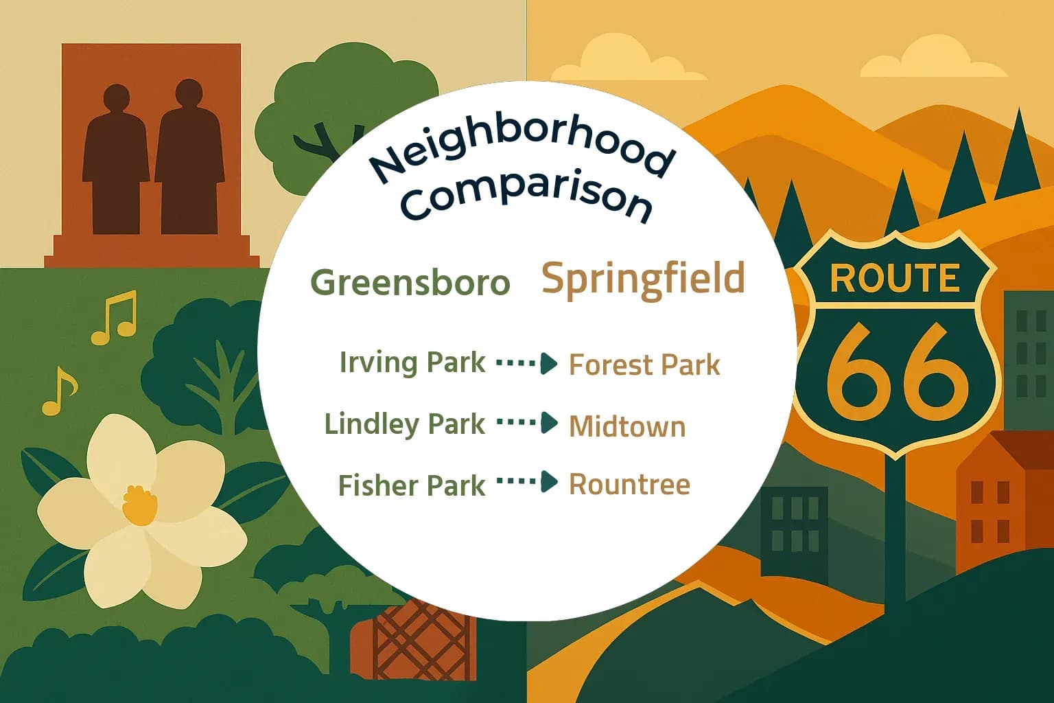 Greensboro vs Springfield Neighborhood Comparison
