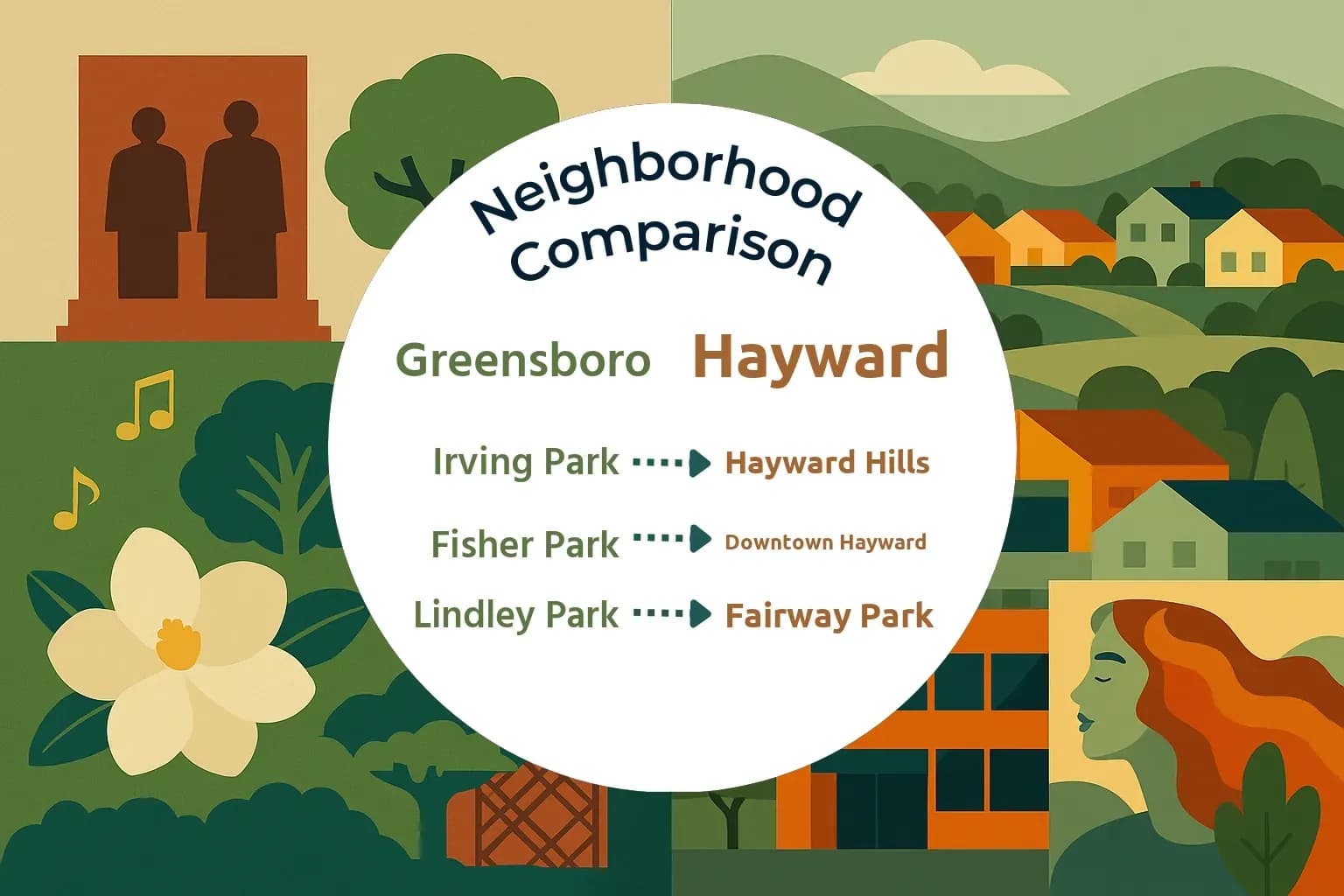 Greensboro vs Hayward Neighborhood Comparison